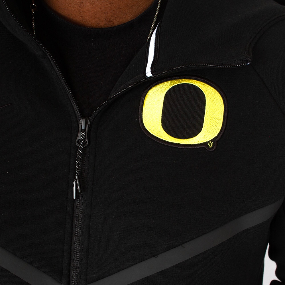 Classic Oregon O, Nike, Black, Full Zip, Men, Tech, Windrunner, Fleece, Hoodie, Sweatshirt, 984770